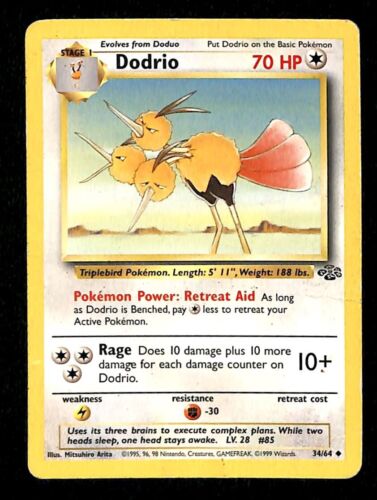 Dodrio Jungle VG, 34/64 Pokemon Card