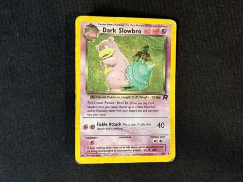 Dark Slowbro Holo Team Rocket PLAYED, 12/82 Pokemon Card