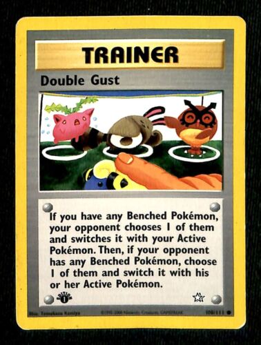 Double Gust 1st Edition Neo Genesis VG, 100/111 Pokemon Card