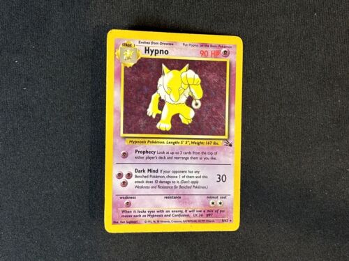Hypno Holo Fossil VG-EX, 8/62 Pokemon Card