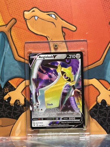 Aegislash V Ultra Rare Vivid Voltage 126/185, NM Pokemon Card Aegislash V Ultra Rare Vivid Voltage 126/185, NM Pokemon Card