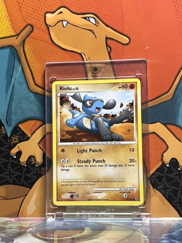 Riolu LV.15 Platinum EX, 91/127 Pokemon Card.