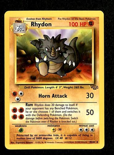 Rhydon Jungle NM, 45/64 Pokemon Card