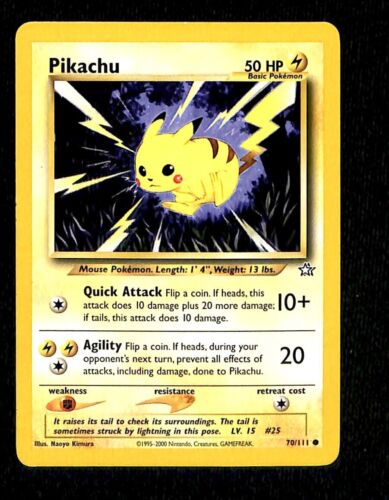 Pikachu Neo Genesis EX, 70/111 Pokemon Card
