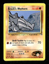 Brocks Rhyhorn Gym Heroes NM, 70/132 Pokemon Card.