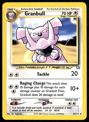 Granbull Neo Genesis EX, 37/111 Pokemon Card