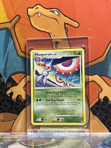 Masquerain LV.55 Mysterious Treasures EX, 55/123 Pokemon Card.