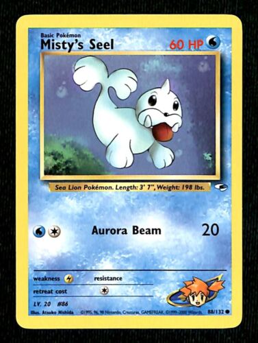 Mistys Seel Gym Heroes NM, 88/132 Pokemon Card.