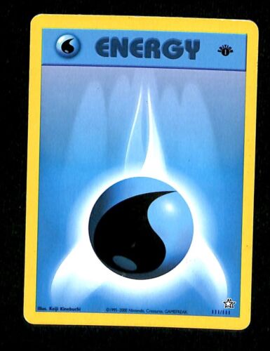Water Energy 1st Edition Neo Genesis VG, 111/111 Pokemon Card