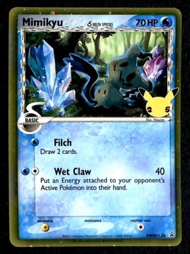 Mimikyu Black Star Promo 25th Anniversary SWSH136, NM Pokemon Card