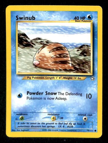 Swinub Neo Genesis NM, 79/111 Pokemon Card