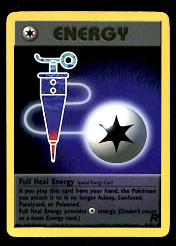 Full Heal Energy Team Rocket VG, 81/82 Pokemon Card.