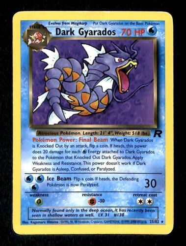 Dark Gyarados Team Rocket EX, 25/82 Pokemon Card.