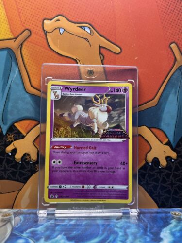 Wyrdeer Pre Release Holo Black Star Promo SWSH206, NM Pokemon Card