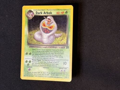 Dark Arbok Holo Team Rocket VG-EX, 2/82 Pokemon Card