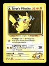 Lt Surges Pikachu Gym Heroes NM, 81/132 Pokemon Card.