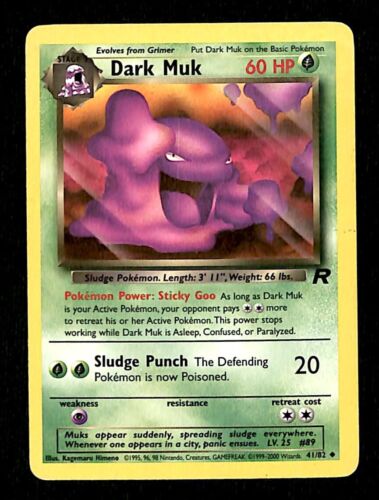 Dark Muk Team Rocket VG, 41/82 Pokemon Card Dark Muk Team Rocket VG, 41/82 Pokemon Card