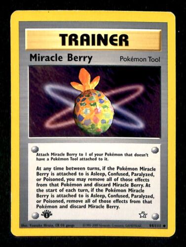 Miracle Berry 1st Edition Neo Genesis EX, 94/111 Pokemon Card