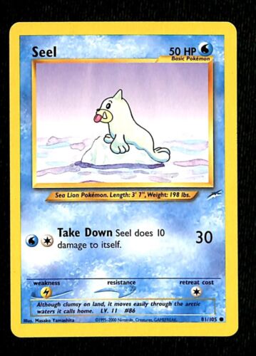Seel Neo Destiny EX, 81/105 Pokemon Card