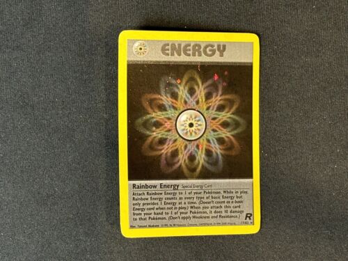 Rainbow Energy Holo Team Rocket EX-NM, 17/82 Pokemon Card
