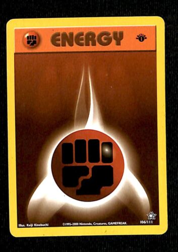 Fighting Energy 1st Edition Neo Genesis EX, 106/111 Pokemon Card