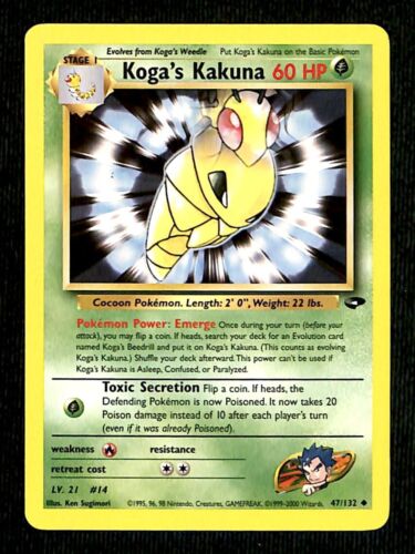Kogas Kakuna Gym Challenge EX, 47/132 Pokemon Card
