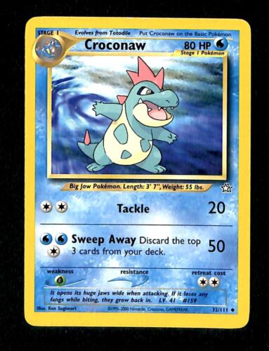 Croconaw Neo Genesis NM, 32/111 Pokemon Card