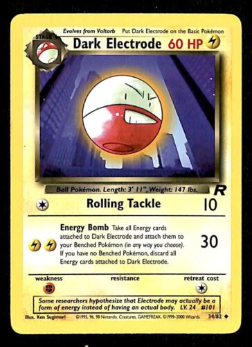 Dark Electrode Team Rocket EX, 34/82 Pokemon Card.