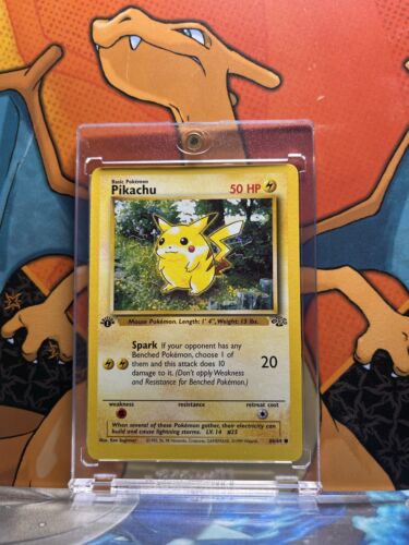 Pikachu Jungle 1st Edition NM, 60/64 Pokemon Card.