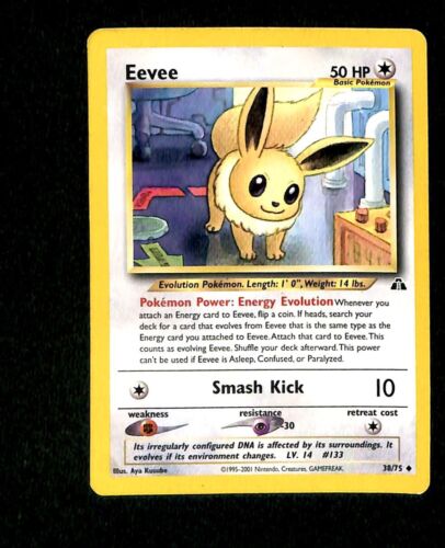 Eevee Neo Discovery VG, 38/75 Pokemon Card.