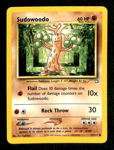 Sudowoodo Neo Genesis EX, 77/111 Pokemon Card