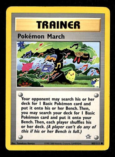 Pokemon March Neo Genesis EX, 102/111 Pokemon Card