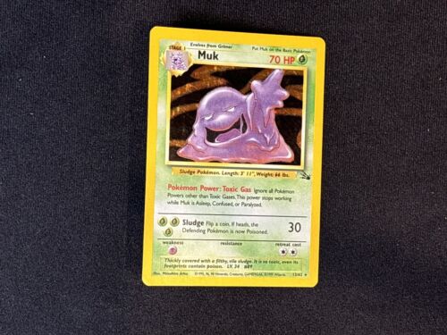 Muk Holo Fossil VG, 13/62 Pokemon Card