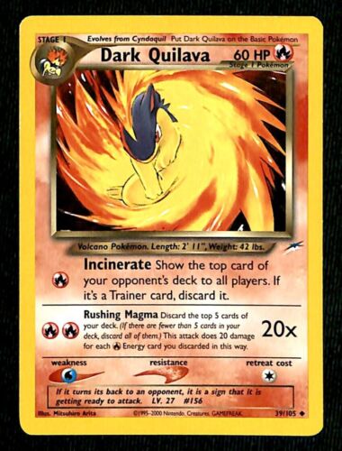 Dark Quilava Neo Destiny EX, 39/105 Pokemon Card