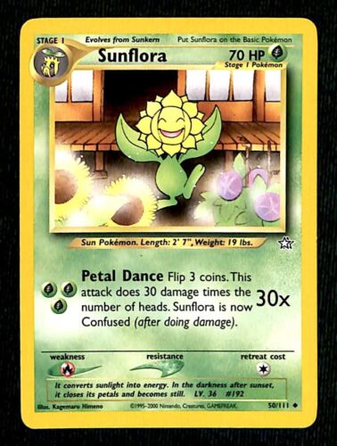 Sunflora Neo Genesis EX, 50/111 Pokemon Card