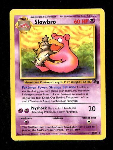 Slowbro Fossil EX, 43/62 Pokemon Card