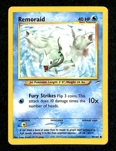 Remoraid Neo Destiny EX, 80/105 Pokemon Card