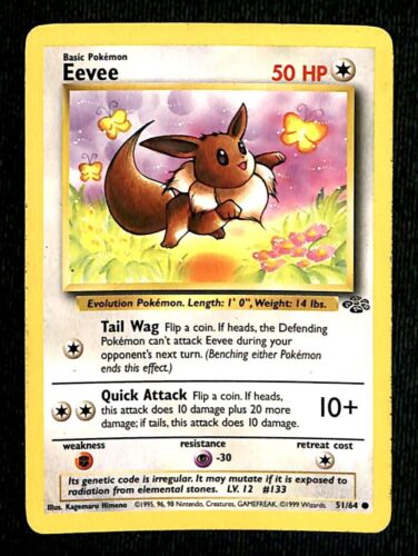Eevee Jungle VG, 51/64 Pokemon Card