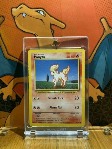 Ponyta Base Set 1999-2000 Exclusive 4th Print VG, 60/102 Pokemon Card.