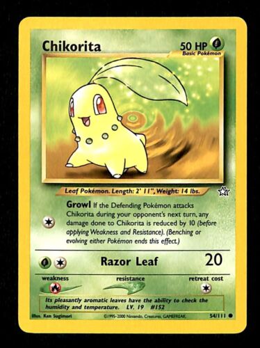Chikorita Neo Genesis NM, 54/111 Pokemon Card
