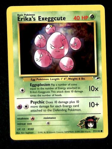 Erika’s Exeggcute Gym Heroes EX, 77/132 Pokemon Card.