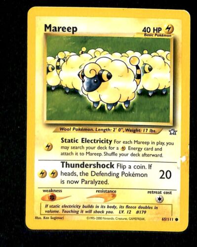 Mareep Neo Genesis VG, 65/111 Pokemon Card