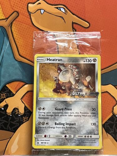 Heatran Prerelease Holo Ultra Prism Sealed, 88/156 Pokemon Card