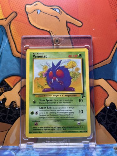 Venonat Base Set 2 NM, 97/130 Pokemon Card