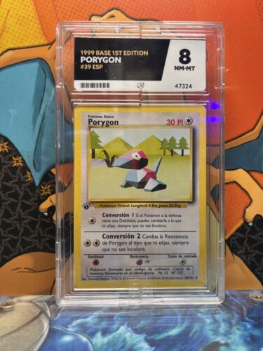 Porygon Base Set 1st Edition Spanish NM-M ACE 8, 39/102 Pokemon Card