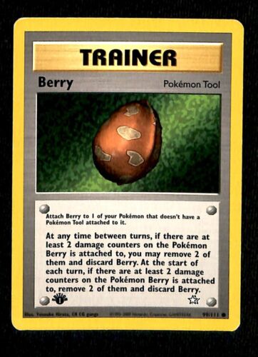 Berry 1st Edition Neo Genesis VG, 99/111 Pokemon Card