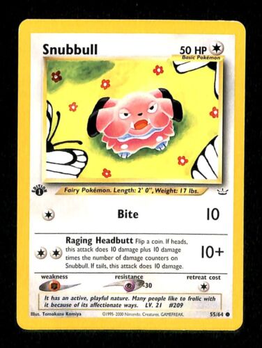 Snubbull Neo Revelations 1st Edition EX, 55/64 Pokemon Card