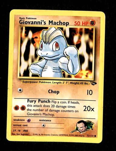 Giovannis Machop Gym Challenge EX, 72/132 Pokemon Card