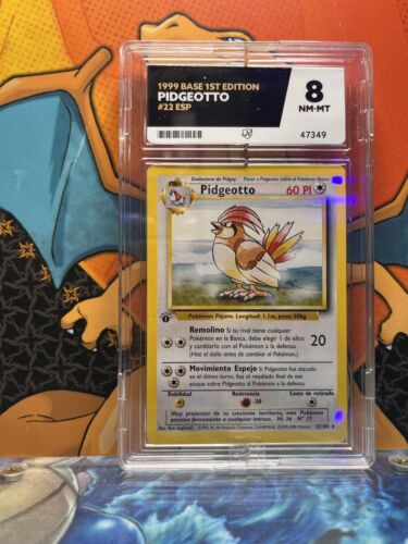 Pidgeotto Base Set 1st Edition Spanish NM-M ACE 8, 22/102 Pokemon Card