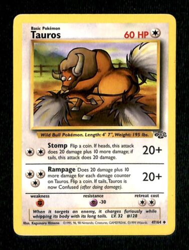 Tauros Jungle NM, 47/64 Pokemon Card